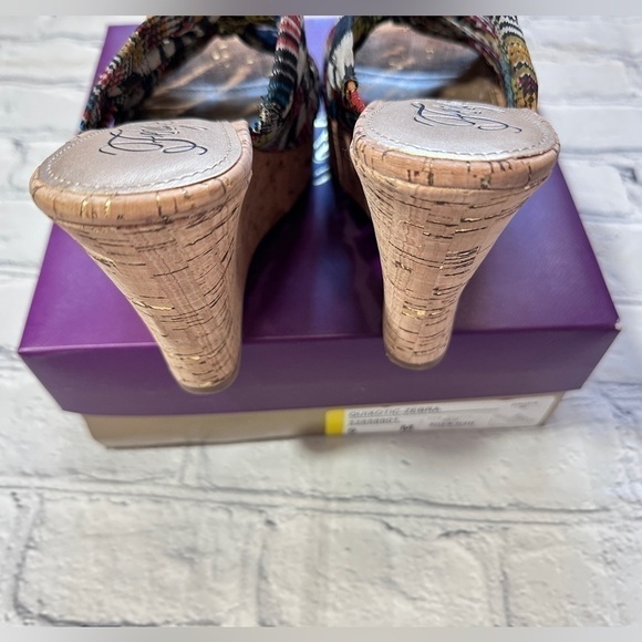 Fergie Quixotic Zebra Platform Wedge Heels - Picture 7 of 9